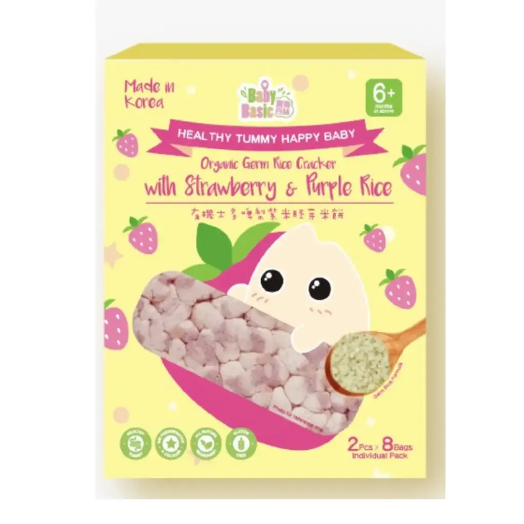 有機胚芽米餅（士多啤梨紫米/南瓜藜麥/野菜)  (任選2件) (士多啤梨紫米, 士多啤梨紫米)