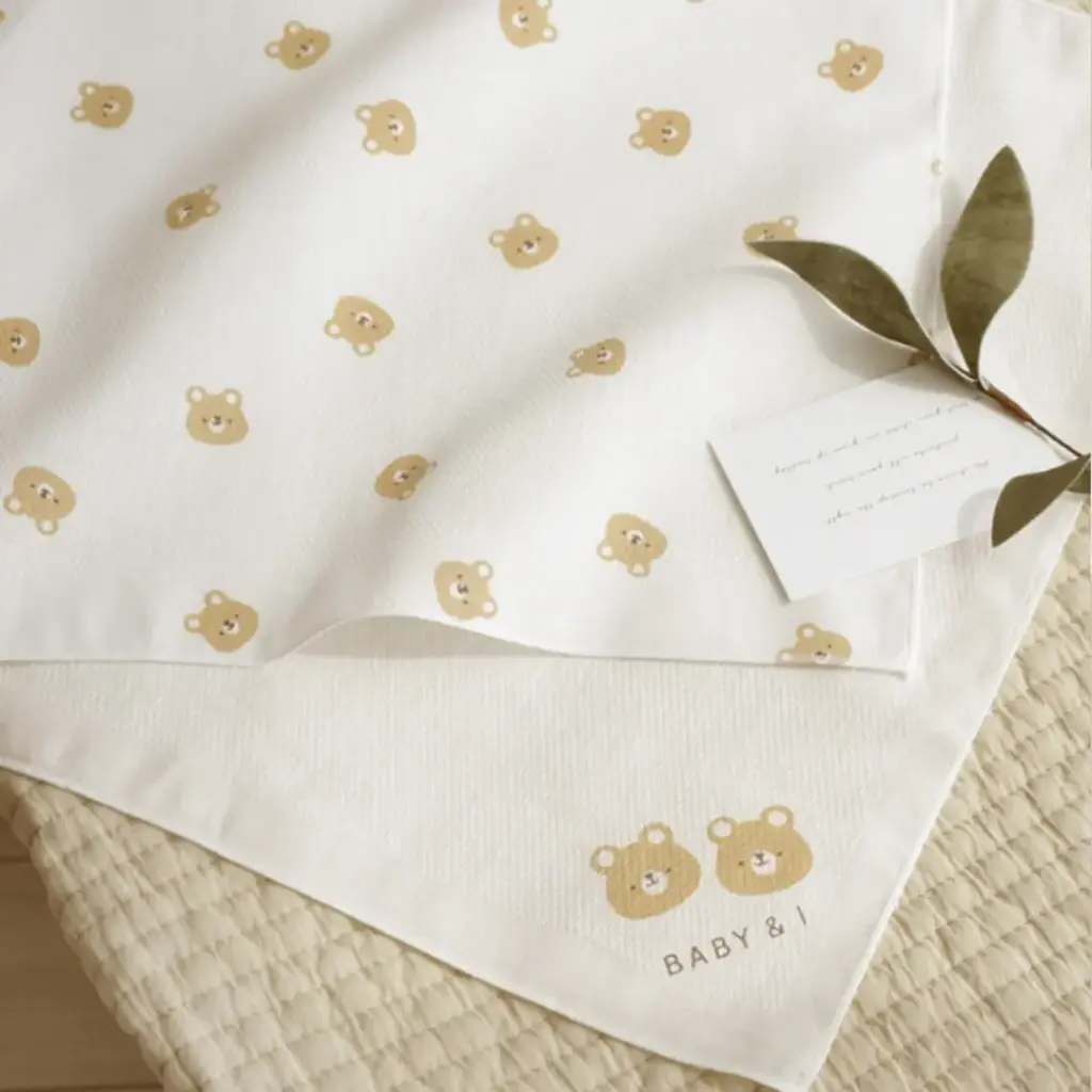 [KRDY156-COMBO] 35cm x35cm 純棉細紗巾-10塊裝(3包) (熊熊/藍小蛇/小雞各1)