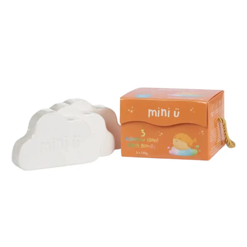 [745240061502] Mini U - 彩虹雲沐浴球 3x130g (一盒3個)